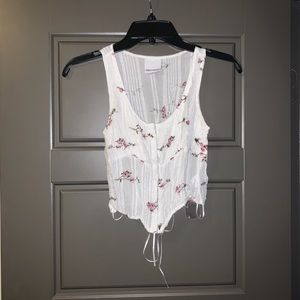 Delicate floral corset top